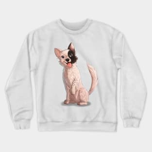 White Border Collie Dog Portrait Crewneck Sweatshirt